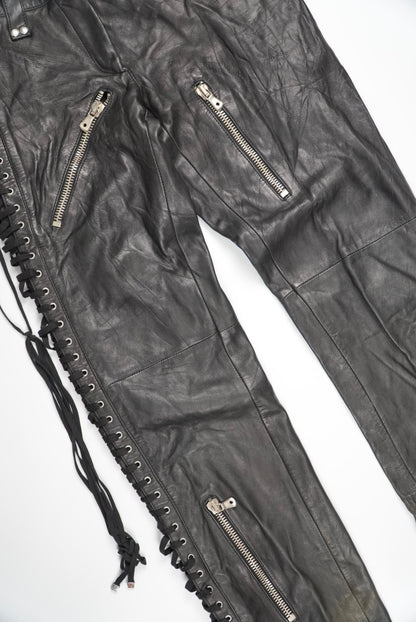 Dolce & Gabbana Archive Bondage Lace-Up Leather Pants