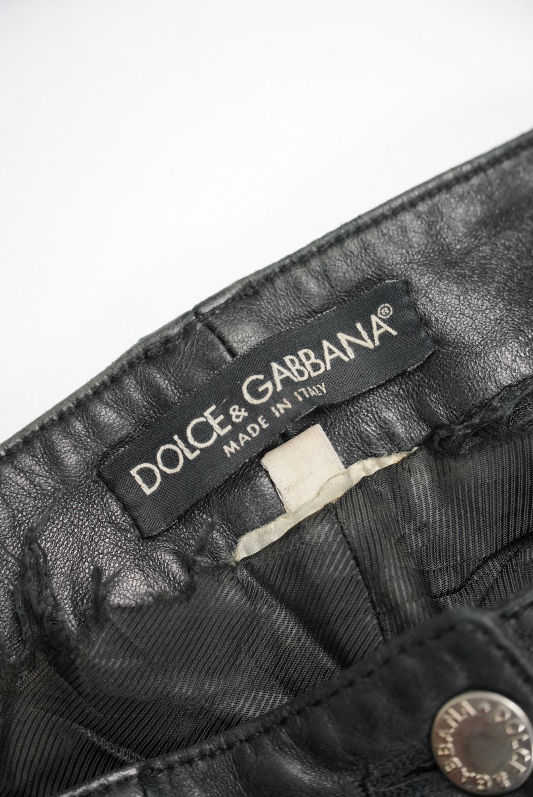 Dolce & Gabbana Archive Bondage Lace-Up Leather Pants