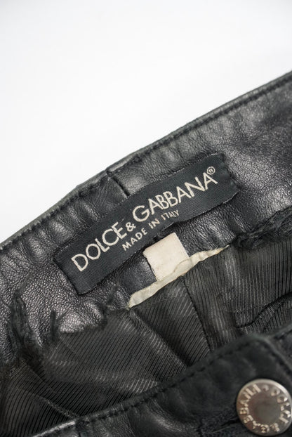 Dolce & Gabbana Archive Bondage Lace-Up Leather Pants