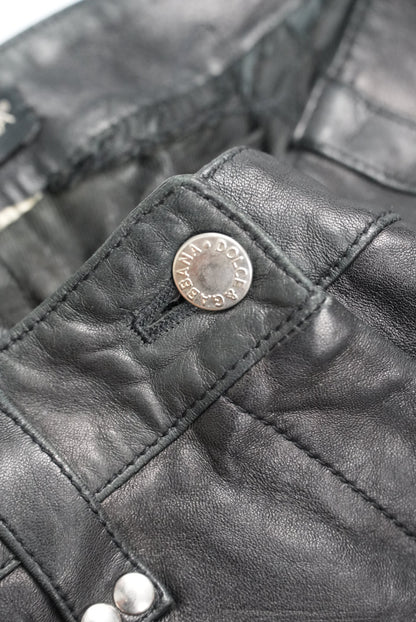 Dolce & Gabbana Archive Bondage Lace-Up Leather Pants
