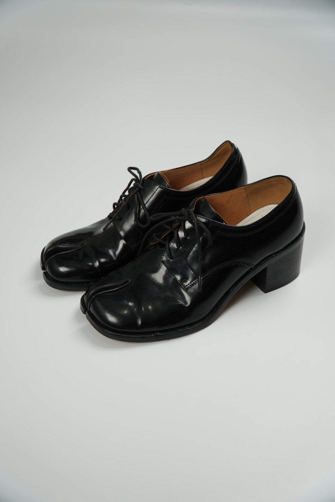 Maison Martin Margiela Lace-Up Derbies in Black Leather
