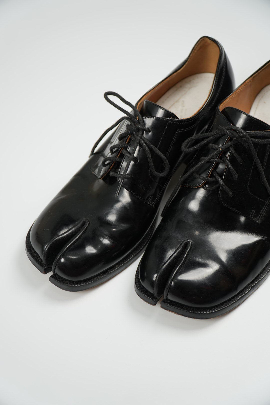 Maison Martin Margiela Lace-Up Derbies in Black Leather