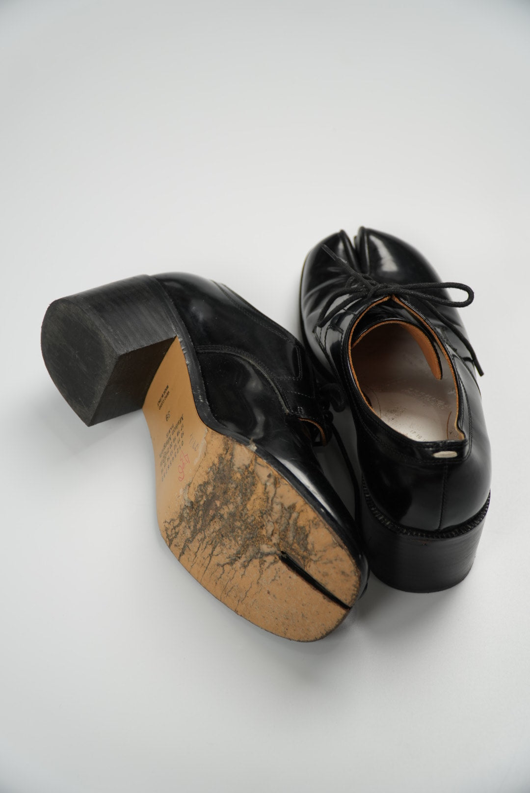 Maison Martin Margiela Lace-Up Derbies in Black Leather