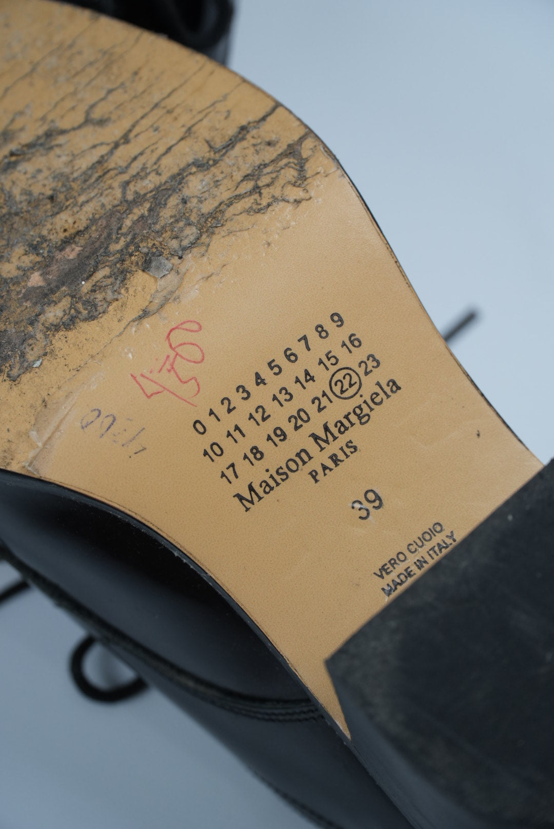 Maison Martin Margiela Lace-Up Derbies in Black Leather