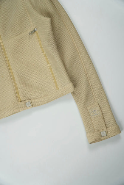Chanel Sport 2003 Beige Zip Jacket