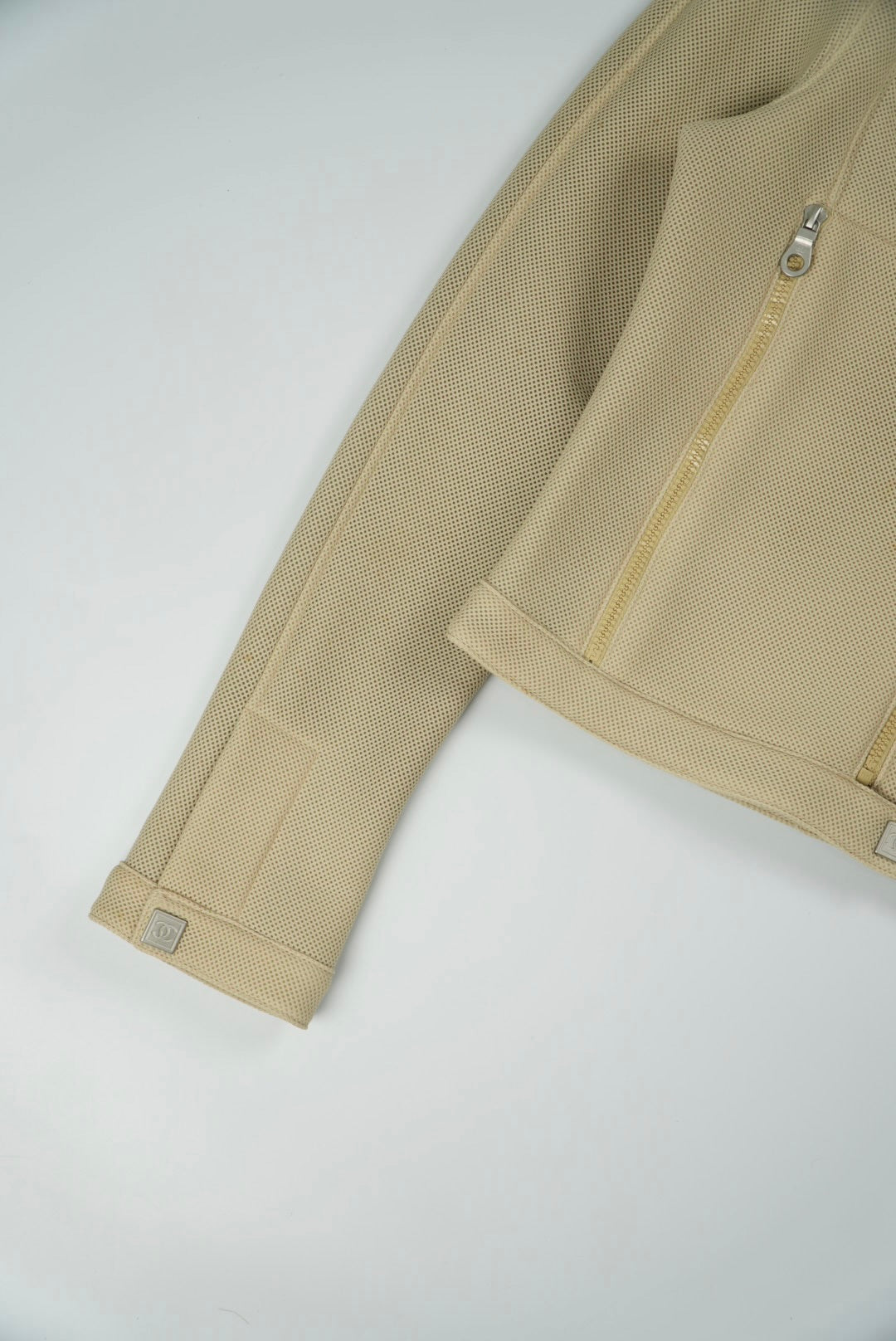 Chanel Sport 2003 Beige Zip Jacket