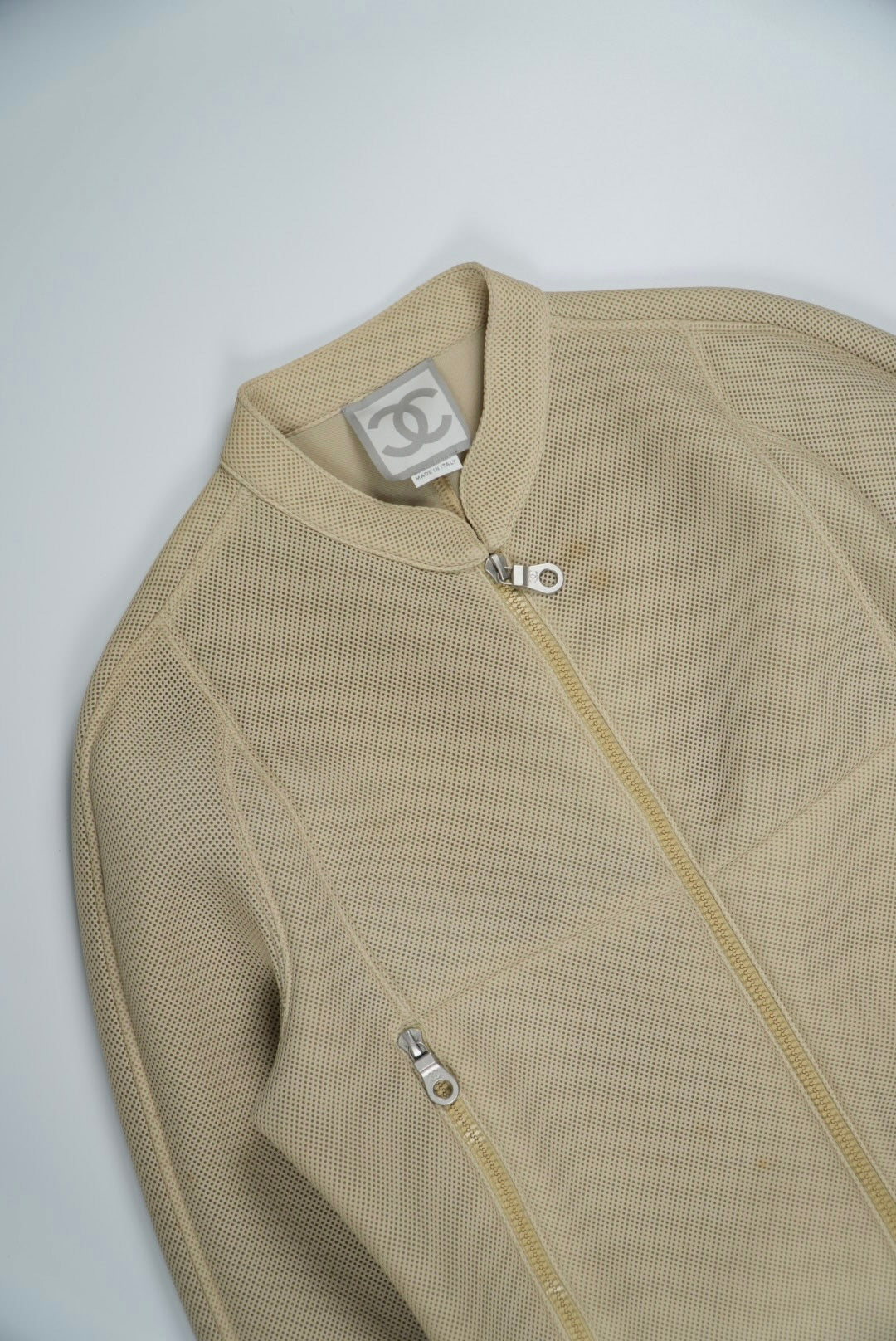 Chanel Sport 2003 Beige Zip Jacket