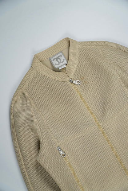 Chanel Sport 2003 Beige Zip Jacket