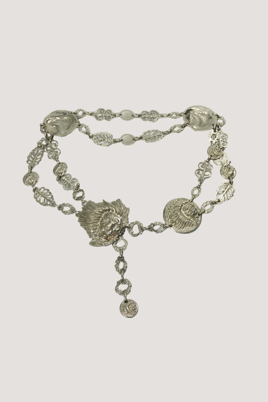 Versus Versace Archive Silver Lion Head Body Jewelry