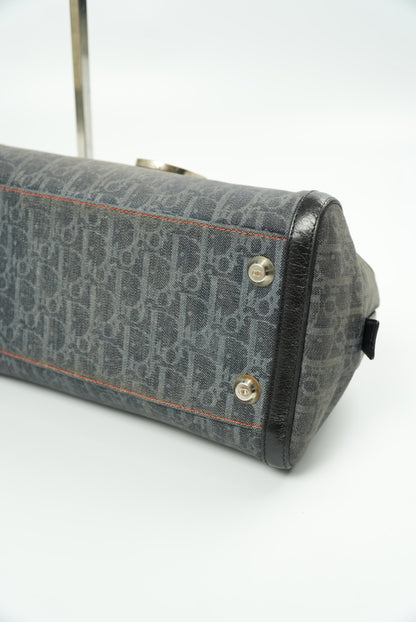 Christian Dior Diorissimo Trotter Denim Flight Handle Bag