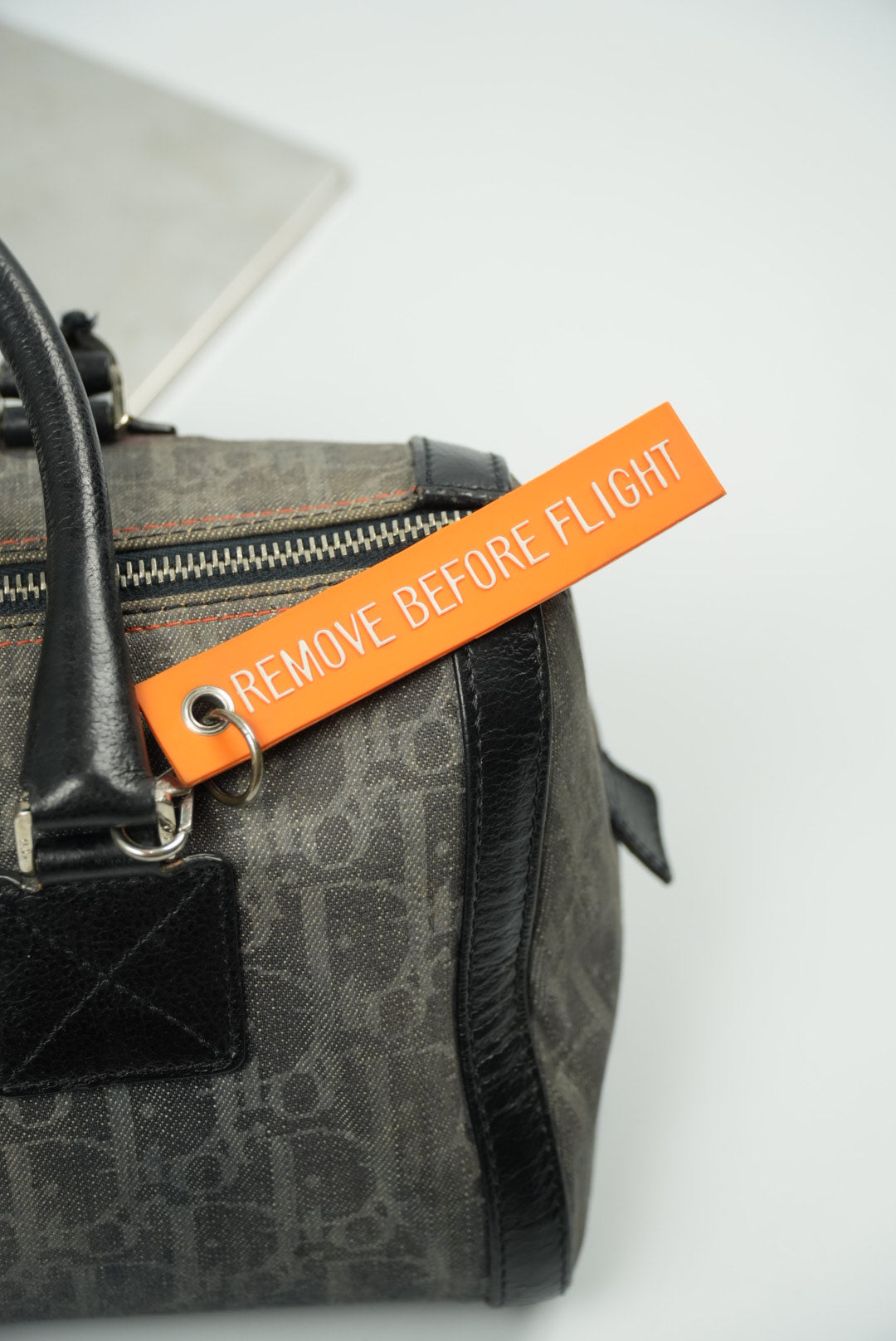 Christian Dior Diorissimo Trotter Denim Flight Handle Bag