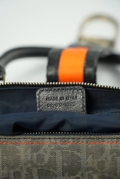 Christian Dior Diorissimo Trotter Denim Flight Handle Bag