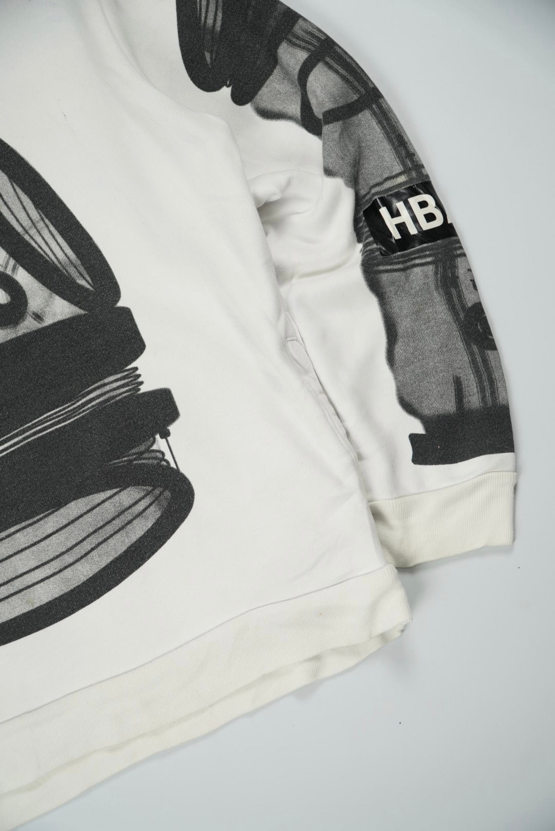 Hood By Air White Printed Hoodie