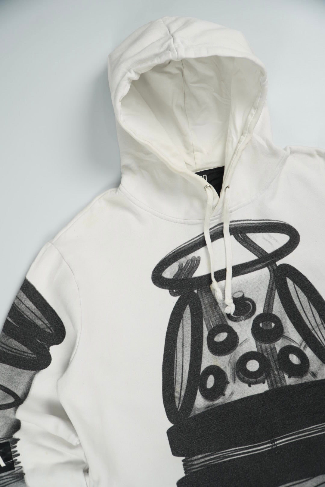 Hood By Air White Printed Hoodie
