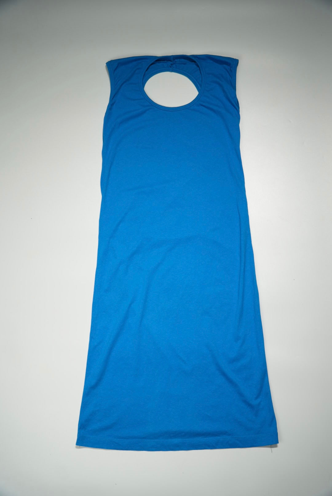 MM6 Maison Margiela Blue Jersey Back Hole Midi Dress