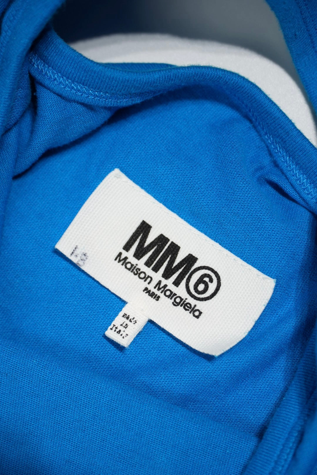 MM6 Maison Margiela Blue Jersey Back Hole Midi Dress