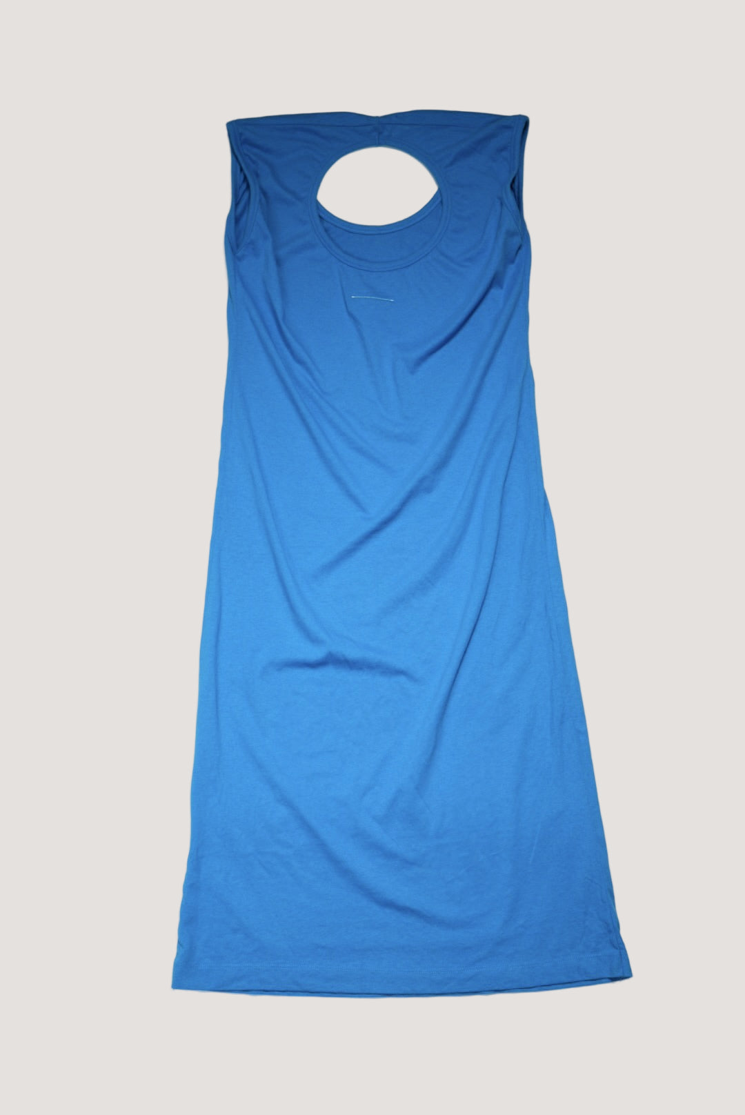 MM6 Maison Margiela Blue Jersey Back Hole Midi Dress