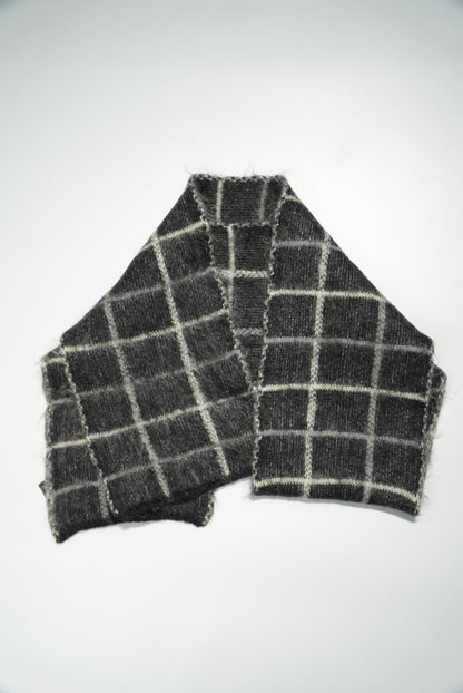 Saint Laurent Tartan Fringed Scarf