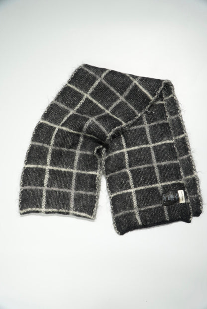 Saint Laurent Tartan Fringed Scarf
