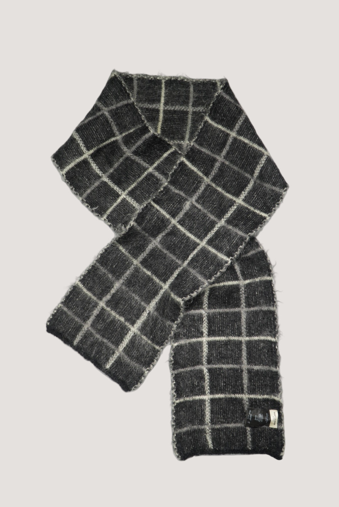 Saint Laurent Tartan Fringed Scarf