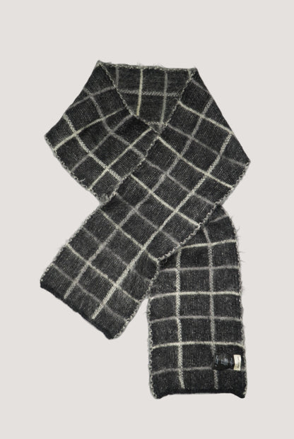 Saint Laurent Tartan Fringed Scarf
