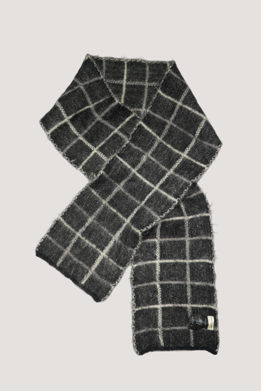 Saint Laurent Tartan Fringed Scarf