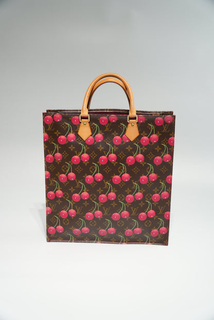 Louis Vuitton Limited Edition Monogram Cerises Sac Plat Tote