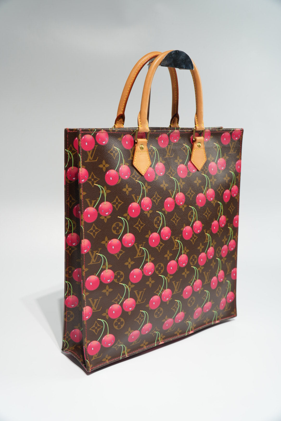 Louis Vuitton Limited Edition Monogram Cerises Sac Plat Tote