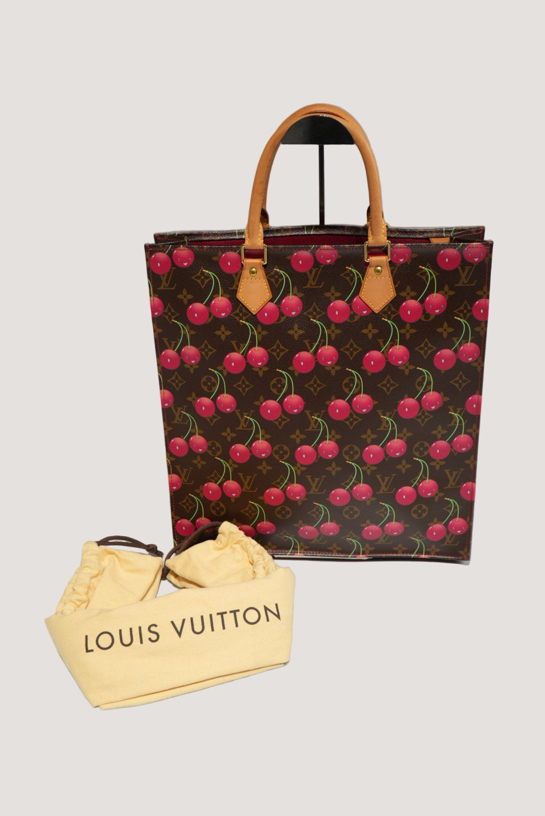 Louis Vuitton Limited Edition Monogram Cerises Sac Plat Tote