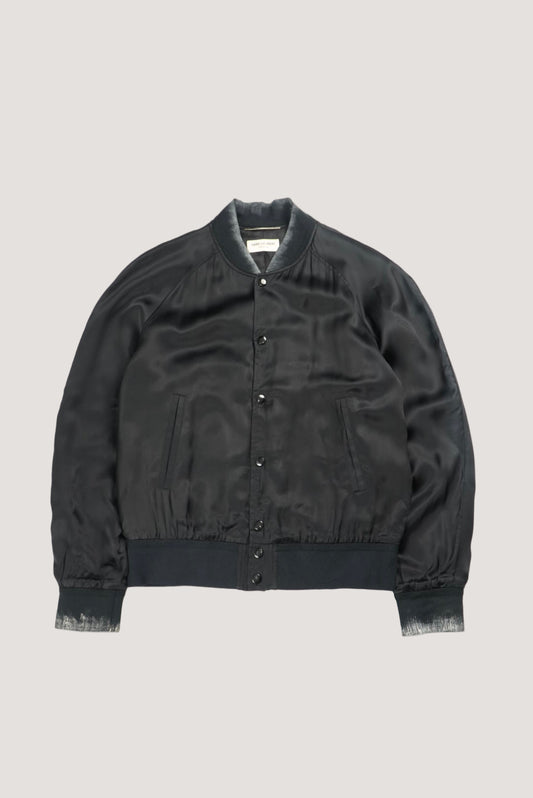 Saint Laurent Paris Sea Moon Teddy Jacket by Hedi Slimane