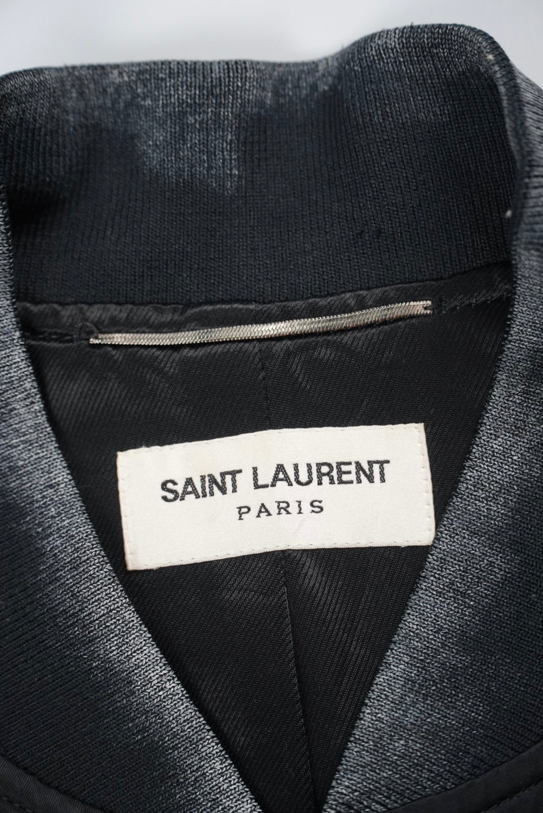 Saint Laurent Paris Sea Moon Teddy Jacket by Hedi Slimane