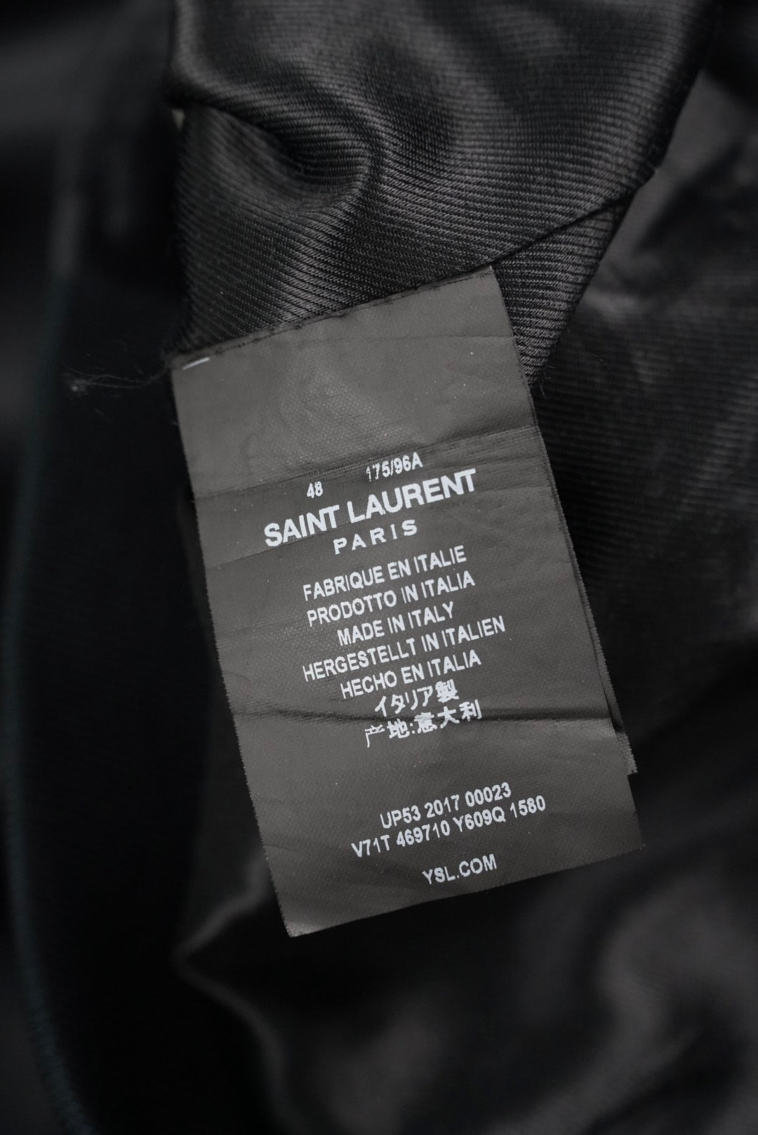 Saint Laurent Paris Sea Moon Teddy Jacket by Hedi Slimane