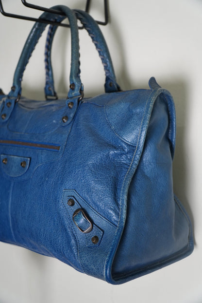 Balenciaga 2000’s Blue Motocross Classic Work Bag