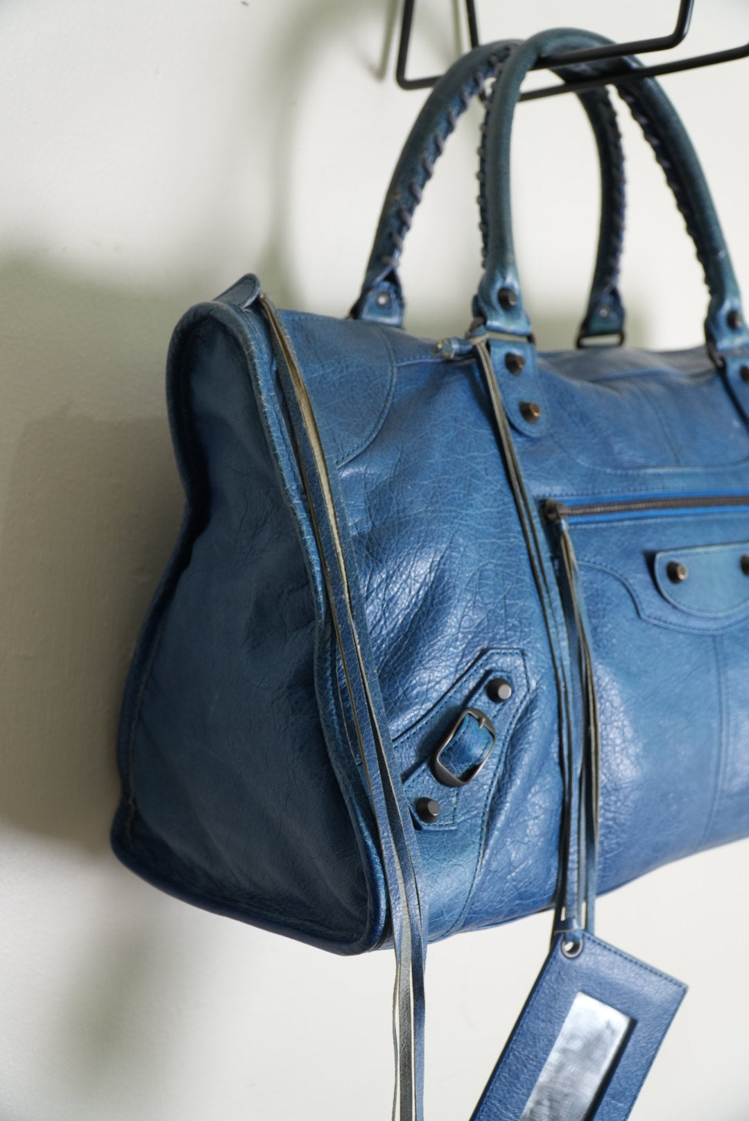 Balenciaga 2000’s Blue Motocross Classic Work Bag