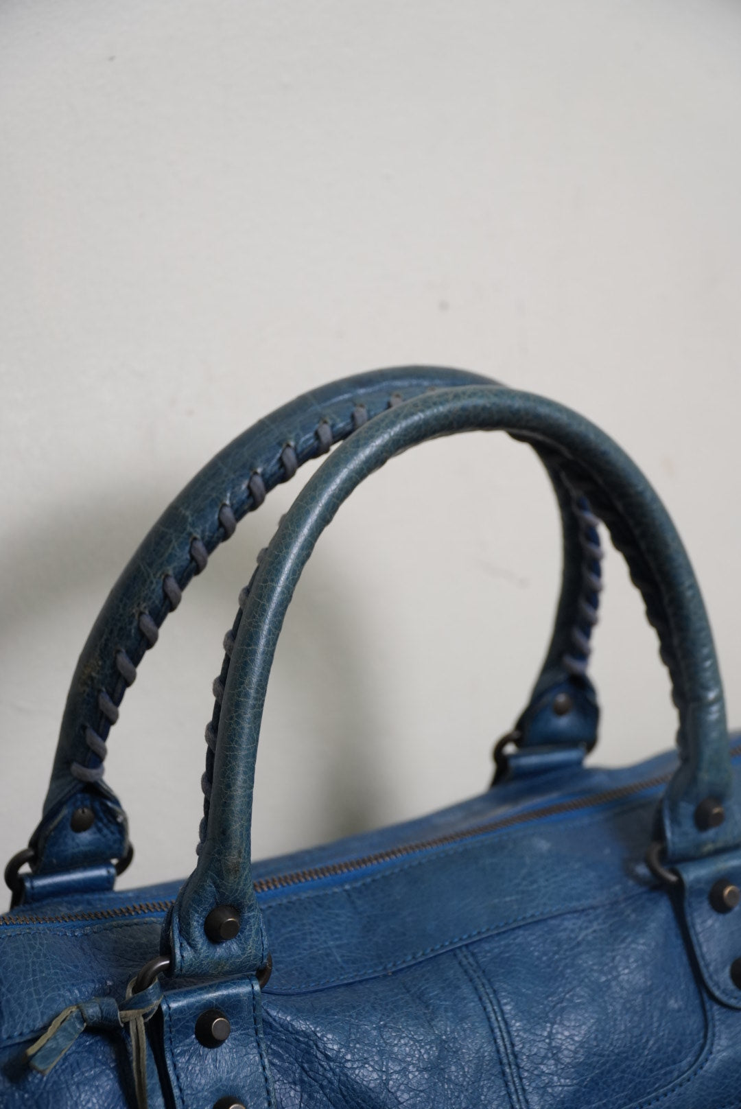 Balenciaga 2000’s Blue Motocross Classic Work Bag