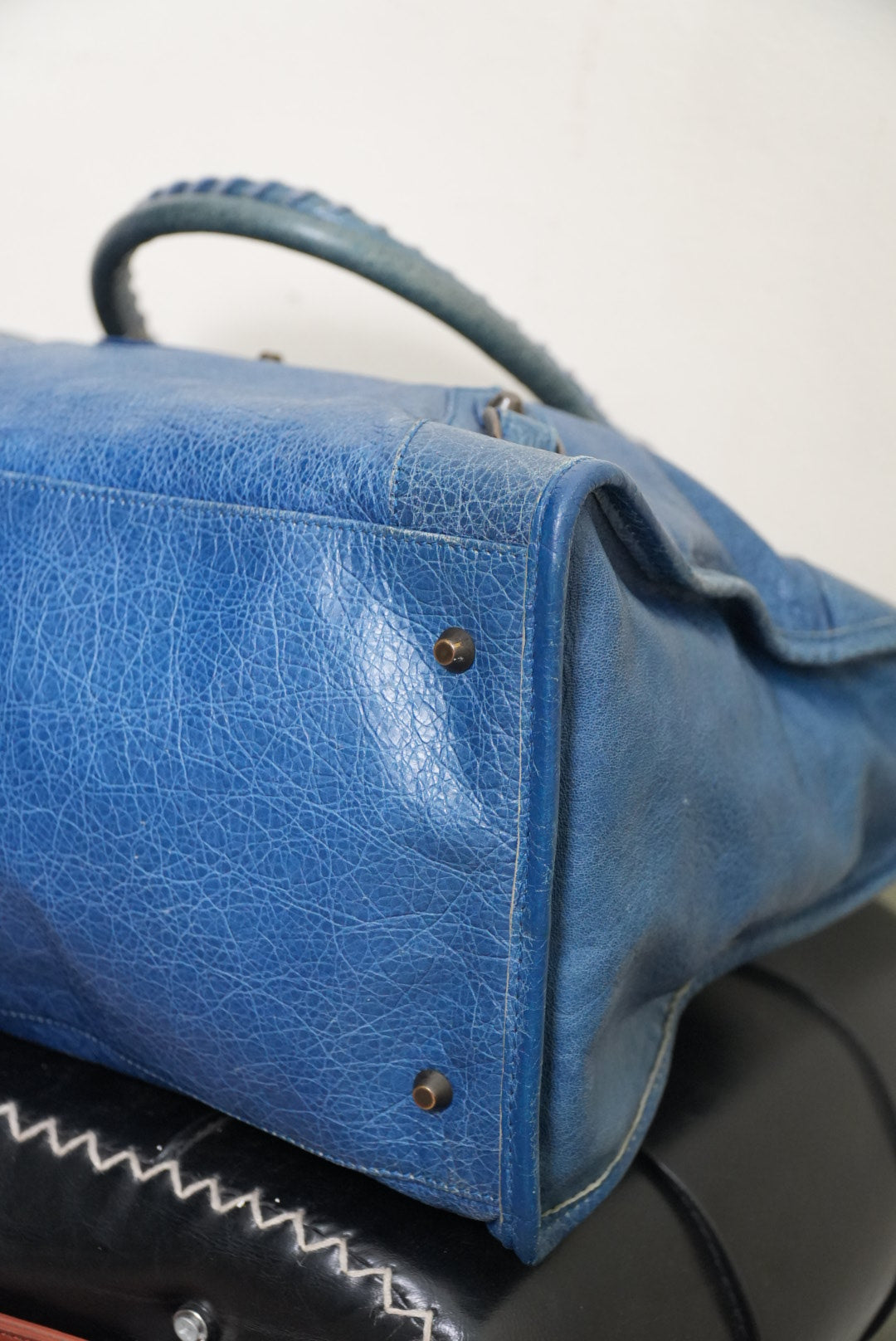 Balenciaga 2000’s Blue Motocross Classic Work Bag