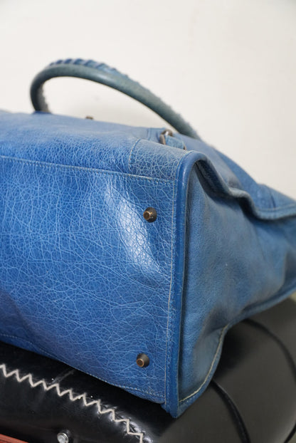 Balenciaga 2000’s Blue Motocross Classic Work Bag