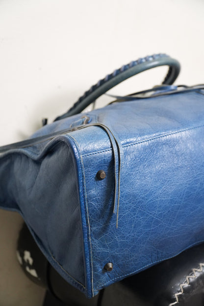 Balenciaga 2000’s Blue Motocross Classic Work Bag