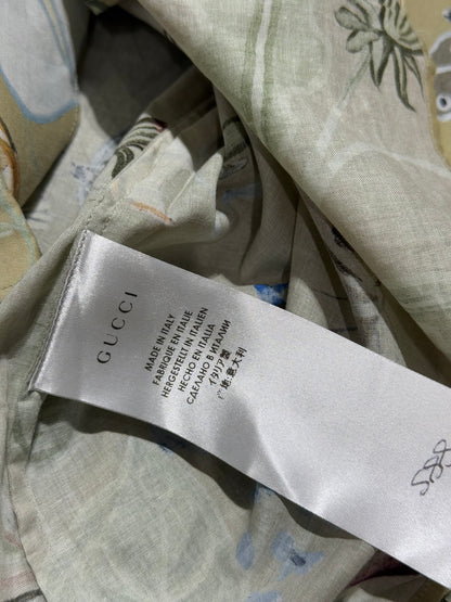Gucci Beige Cotton Floral Print Duke