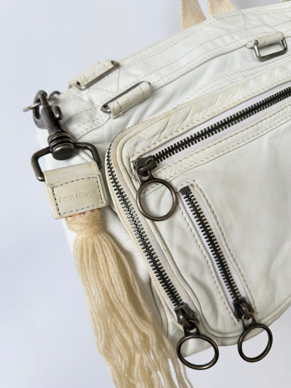 Dior Homme by Hedi Slimane AW06 White Deville Duffle Bag