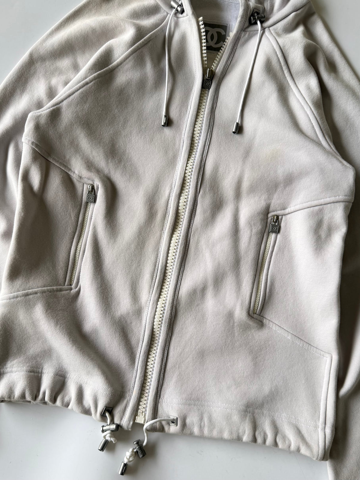 Vintage Chanel Sport Line Zip-up Hoodie with Coco Mark