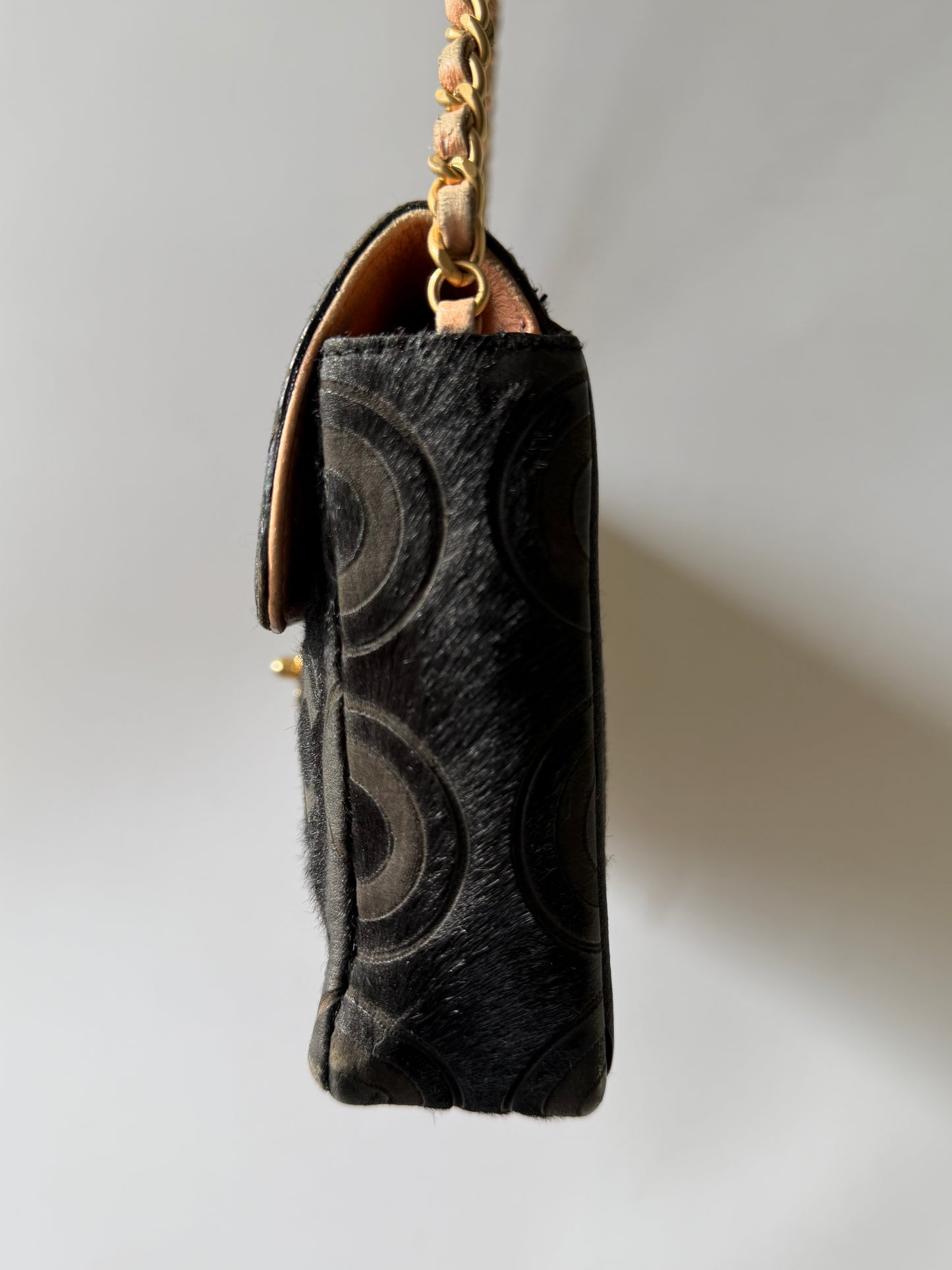 Vintage Chanel Ponyhair Coco East West Flap