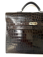 Hermes Kelly 2013 Depeches Exotic Crocodile Briefcase Bag
