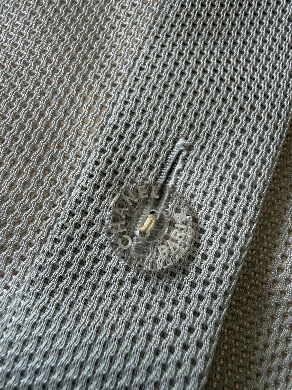 1990’s Chanel Gray Mesh Long-Sleeve Shirt