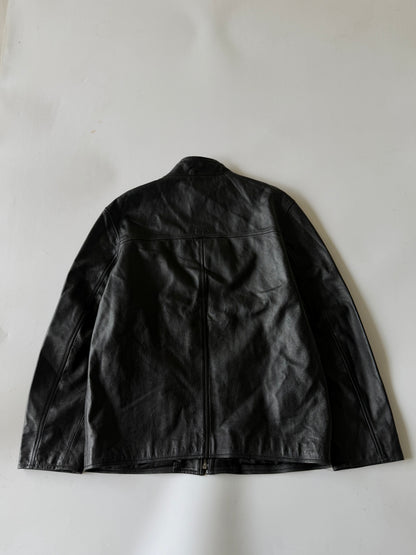 Balenciaga Nicolas Ghesquière BB Back Logo Leather Jacket