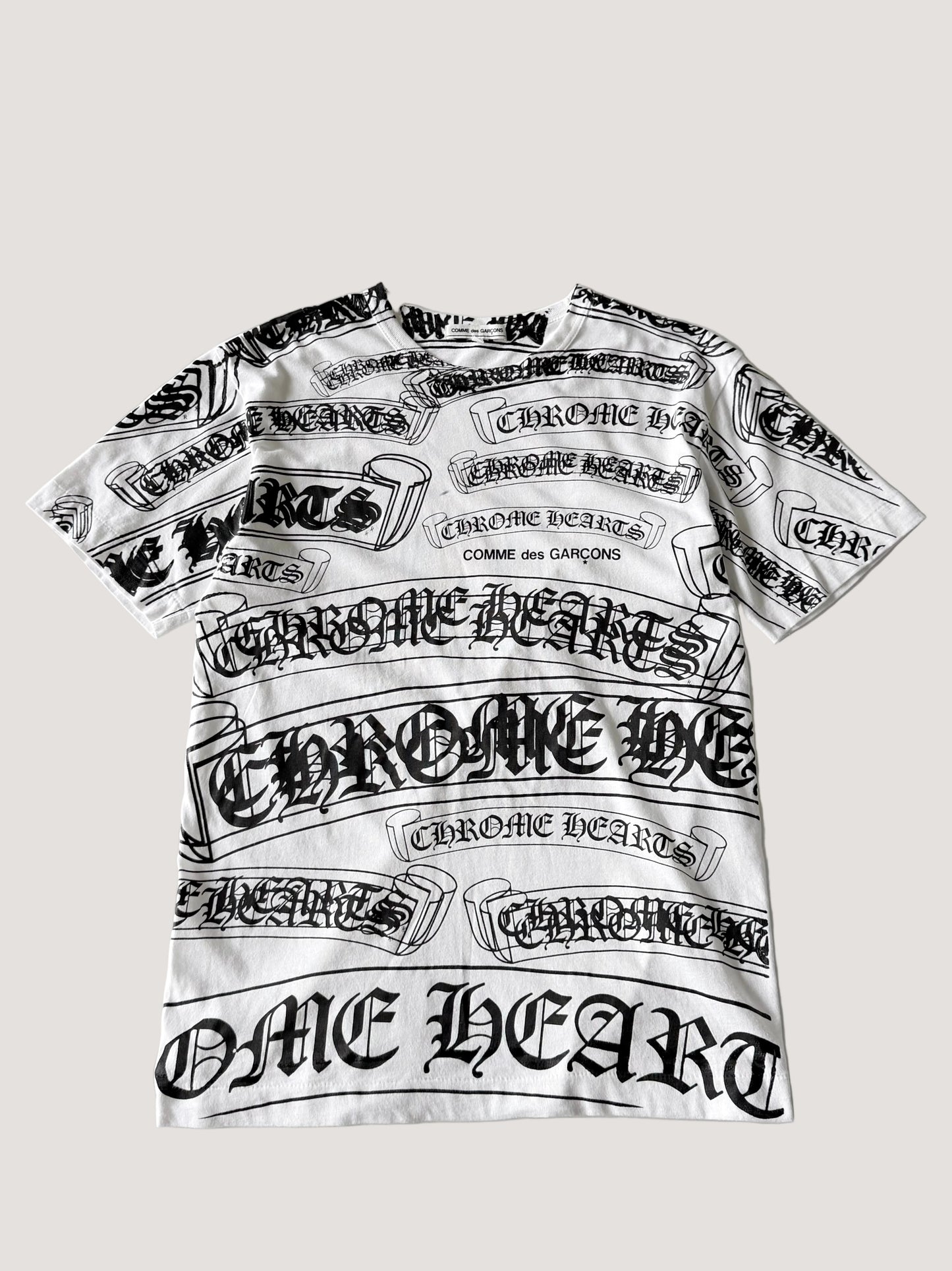 Chrome Hearts x Comme des Garçons Scroll Label T-Shirt