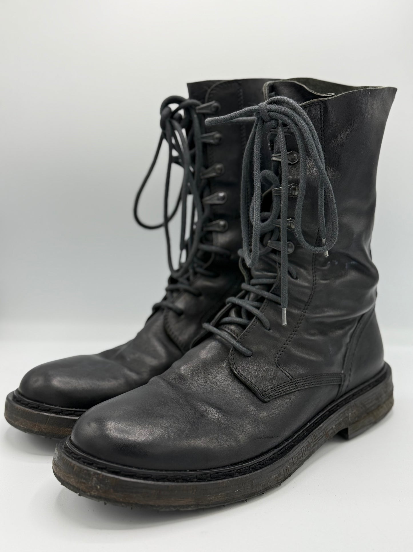 Ann Demeulemeester Bozo Nero Combat Boots
