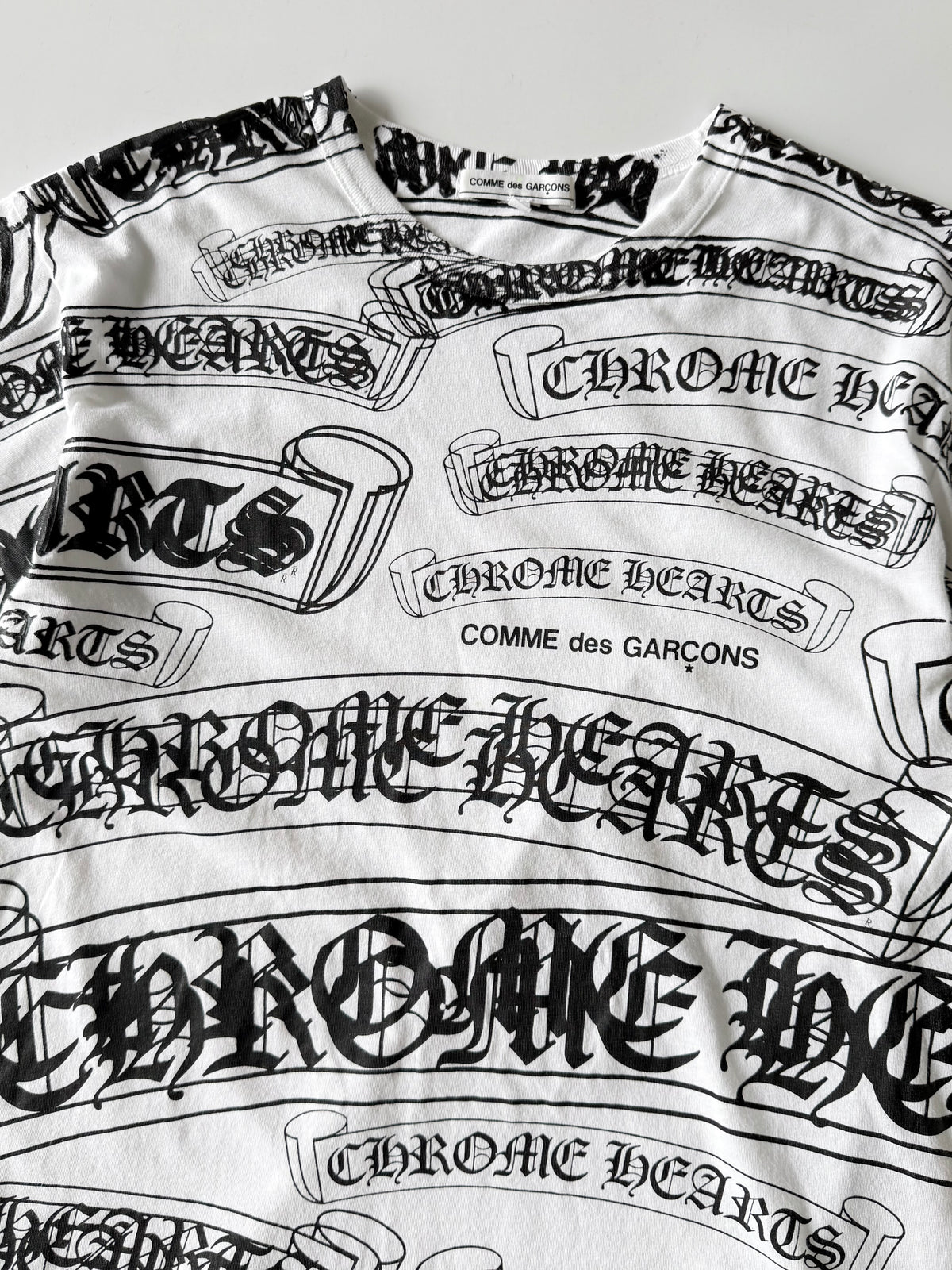 Chrome Hearts x Comme des Garçons Scroll Label T-Shirt