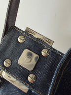 Fendi Dark Blue Denim Baguette