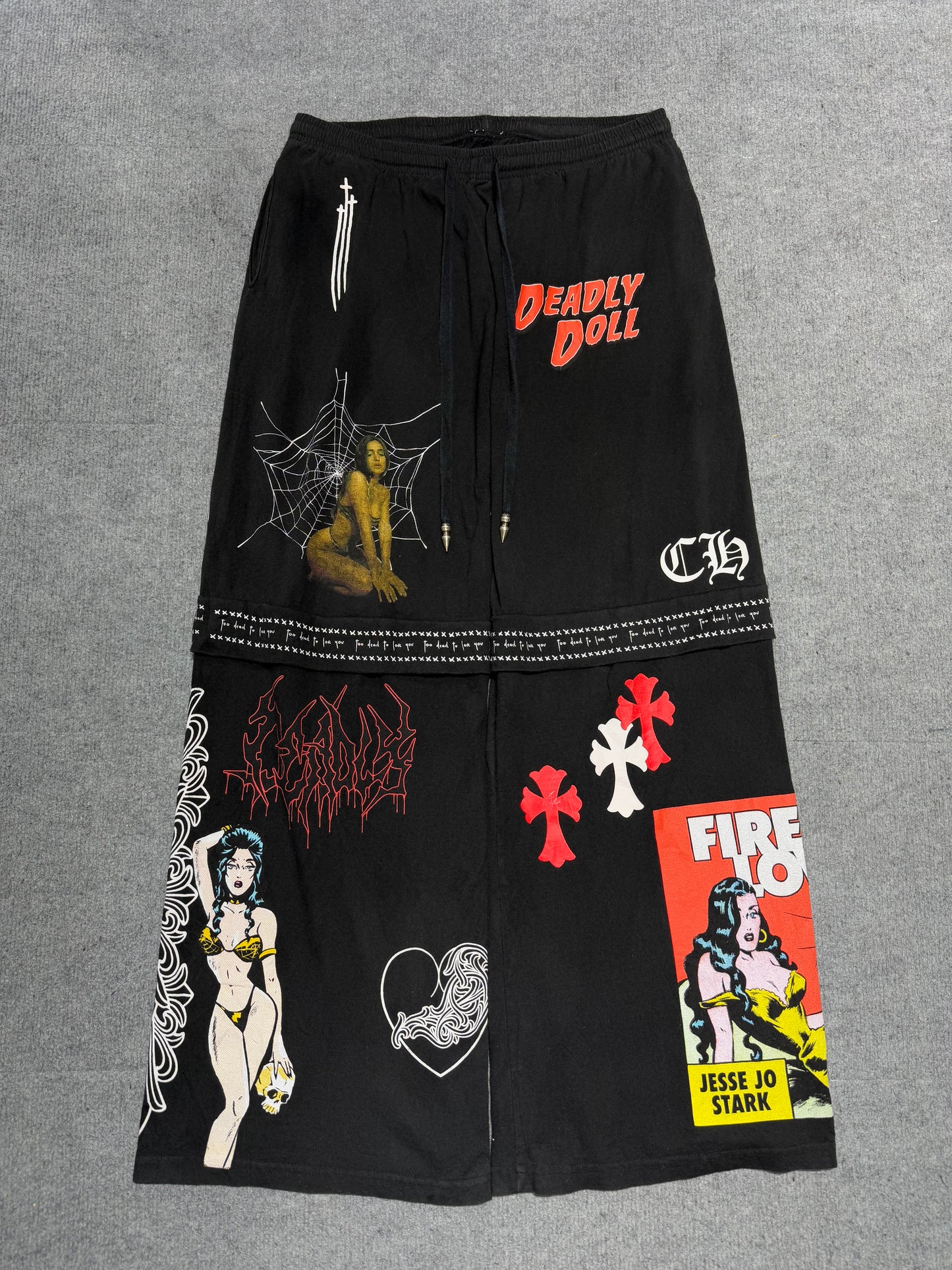 Chrome Hearts JJS Deadly Doll Wide Leg Pants